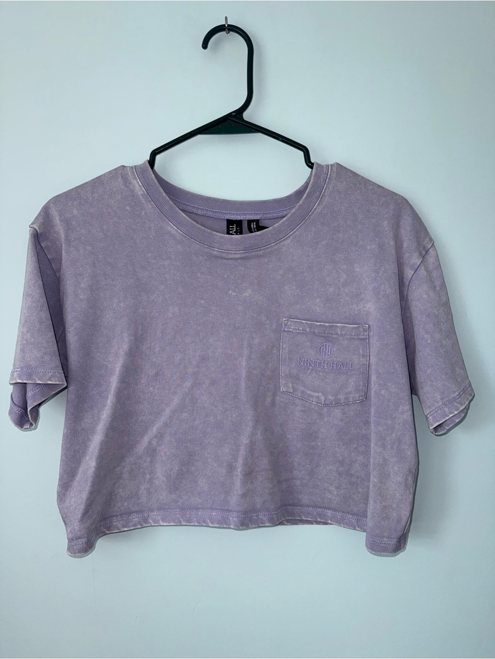 Ninth Hall Lavender Crop Pocket Tee